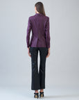 Liquid Leather™ Signature Pocket Blazer - Plum