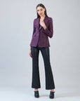 Liquid Leather™ Signature Pocket Blazer - Plum