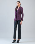 Liquid Leather™ Signature Pocket Blazer - Plum