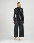 Sequin Knit - Signature Pocket Blazer - Black
