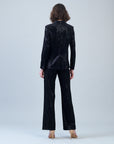 Velvet Shimmer - Signature Pocket Blazer - Black