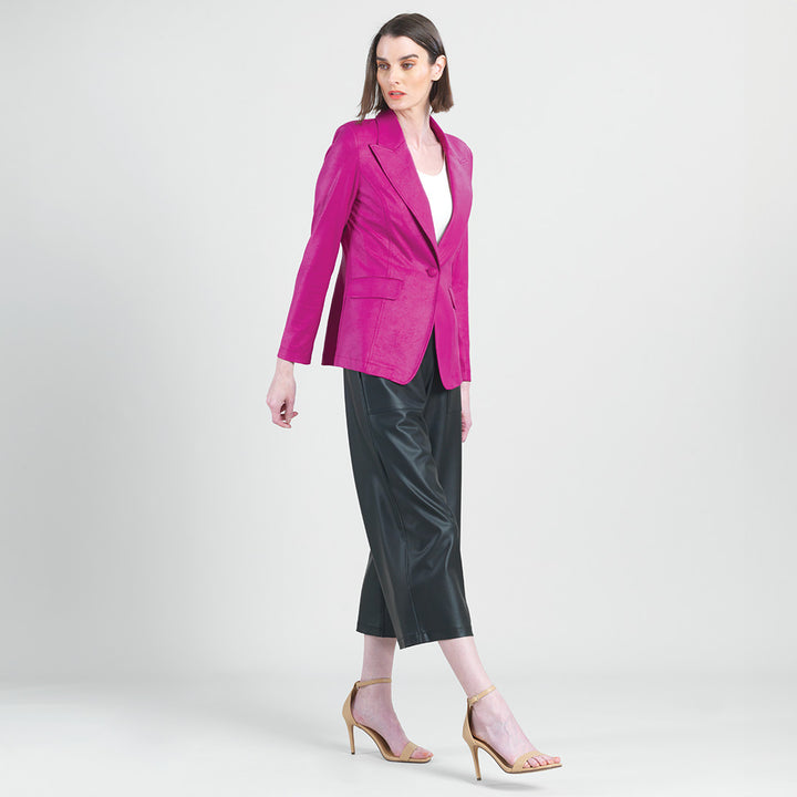 Liquid Leather™ Signature Pocket Blazer - Magenta - Final Sale