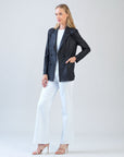 Liquid Leather™ Double Breasted Blazer - Black - Final Sale