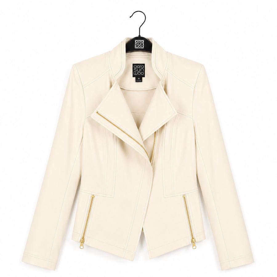 Liquid Leather™ Signature Jacket - Ivory – Clara Sunwoo