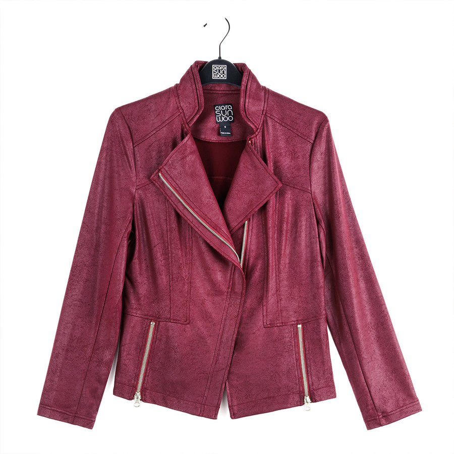 Liquid Leather™ Signature Jacket - Merlot – Clara Sunwoo