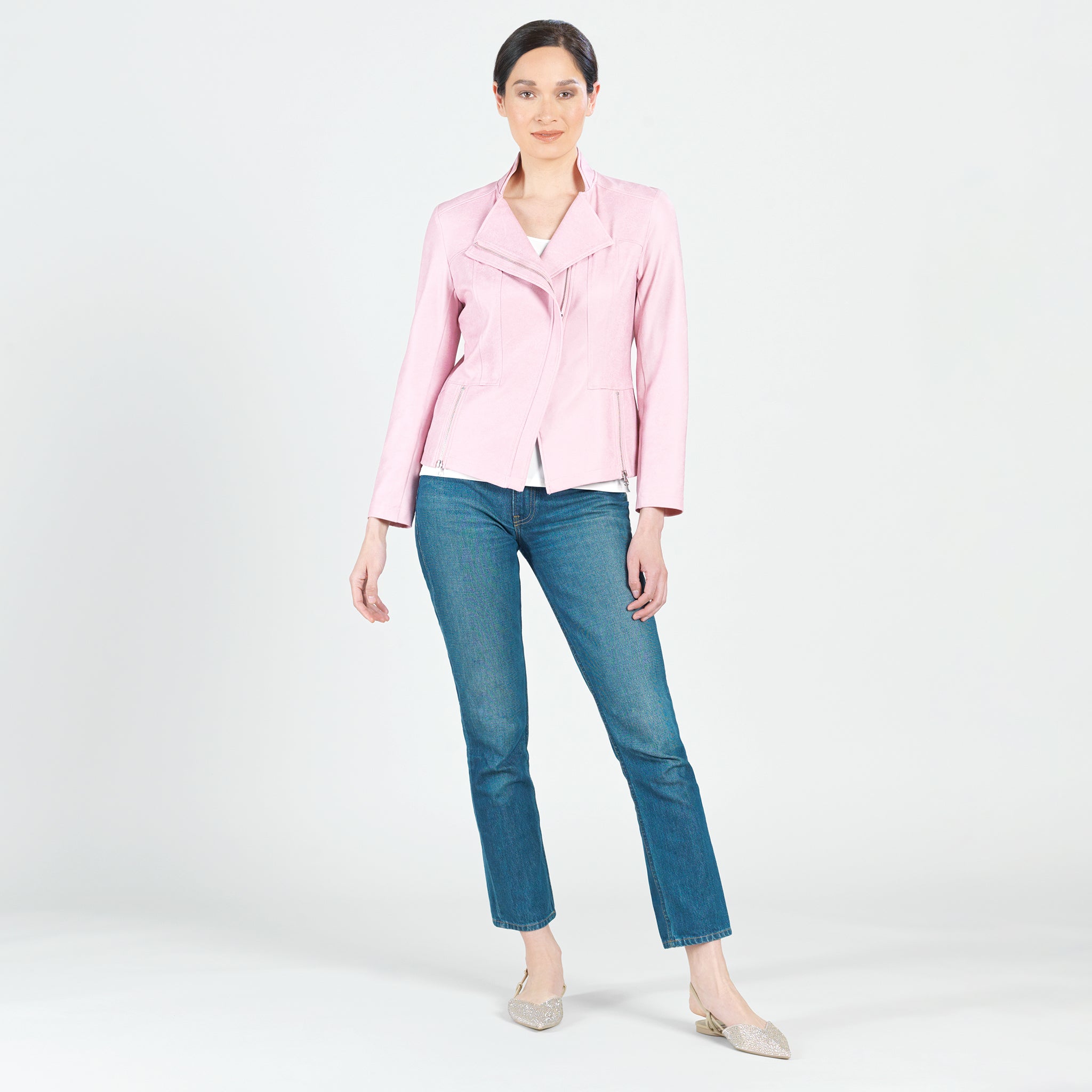 Liquid Leather Signature Jacket - Pink