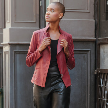 Liquid Leather™ Signature Jacket - Ruby