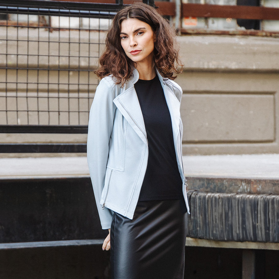 Liquid Leather™ Signature Jacket - Stone – Clara Sunwoo