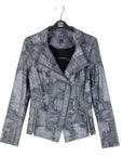 Metallic Liquid Leather™ Textured Signature Jacket - Gunmetal Silver