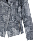 Metallic Liquid Leather™ Textured Signature Jacket - Gunmetal Silver