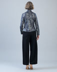 Metallic Liquid Leather™ Textured Signature Jacket - Gunmetal Silver