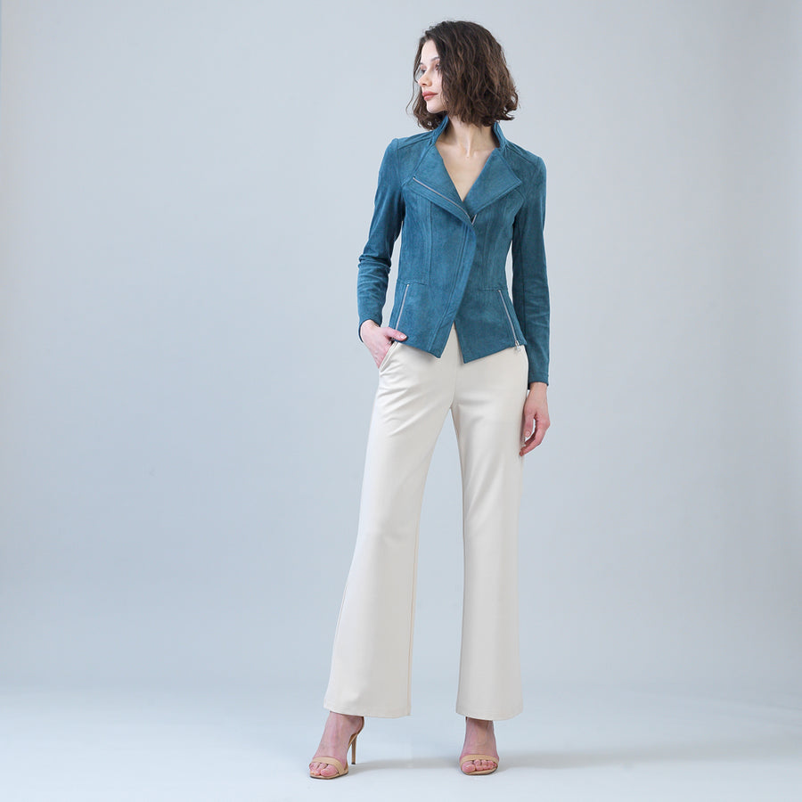 Soft Suede - Signature Jacket - Blue Moss – Clara Sunwoo