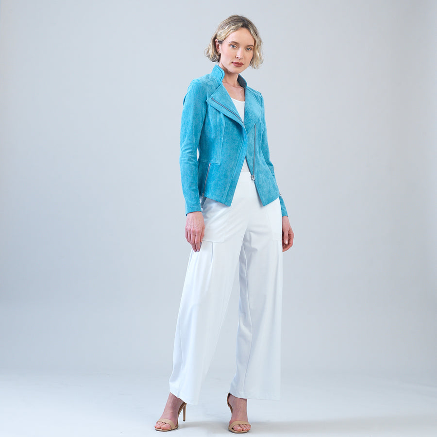 Soft Suede - Signature Jacket - Ocean – Clara Sunwoo