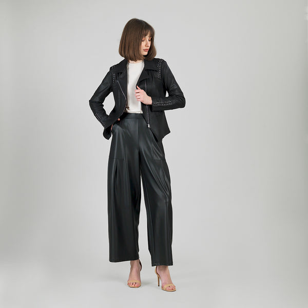 Liquid Leather™ Studded Jacket - Black - Limited Sizes – Clara Sunwoo