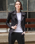 Liquid Leather™ Studded Jacket - Black
