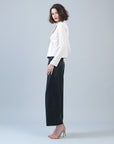 Soft Suede - Architectural Moto Jacket - Cream