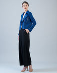 Liquid Leather™ Zip Cuff Moto Waist Jacket - Cobalt