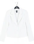 Sequin Knit - Modern Button Blazer - Ivory