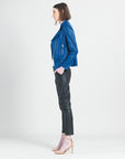 Liquid Leather™ Biker Jacket - Cobalt