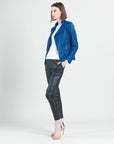 Liquid Leather™ Biker Jacket - Cobalt