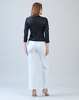 Liquid Leather™ Ruched Detail Jacket - Black