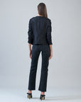 Liquid Leather™ Ruched Detail Jacket - Black