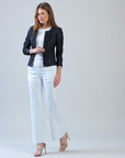 Liquid Leather™ Ruched Detail Jacket - Black