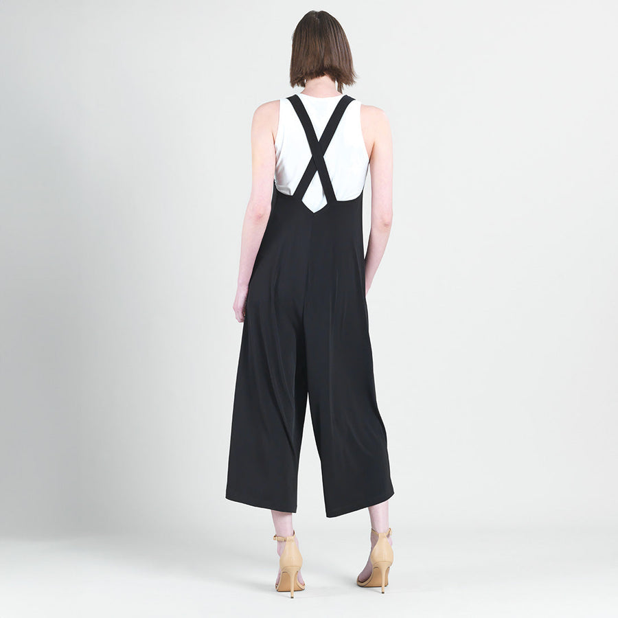 V-Neck Cross Back Jumpsuit - Black – Clara Sunwoo