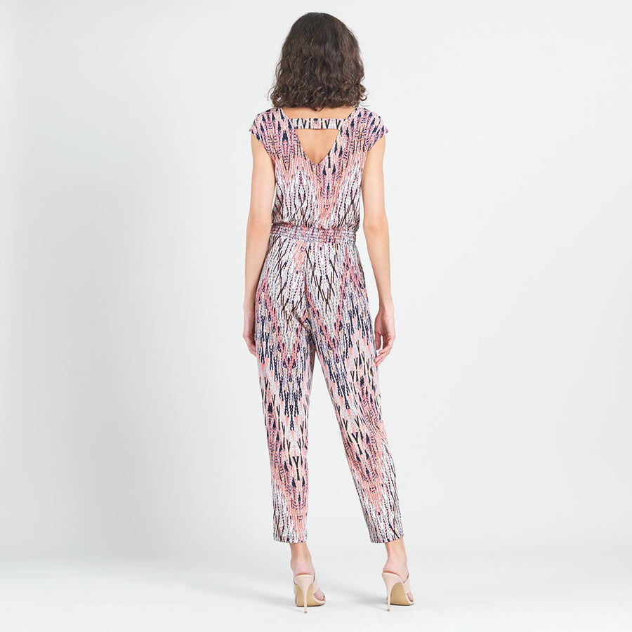 Back Cut Out Jogger Pocket Jumpsuit - Boho Weave - Final Sale!