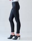 Liquid Leather™ Sheen Two-Tone Legging - Black
