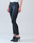 Liquid Leather™ Sheen Two-Tone Legging - Black