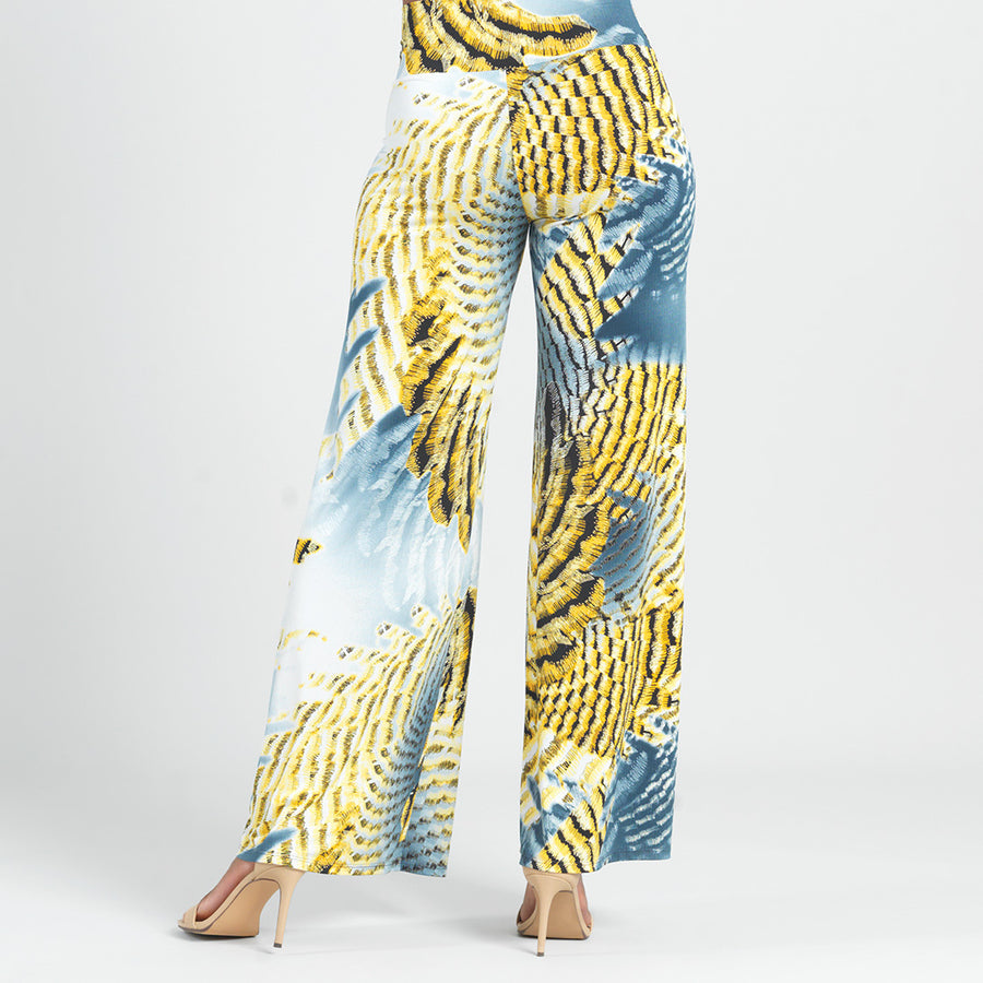 Butter Knit - Palazzo Pant - Palm Feather