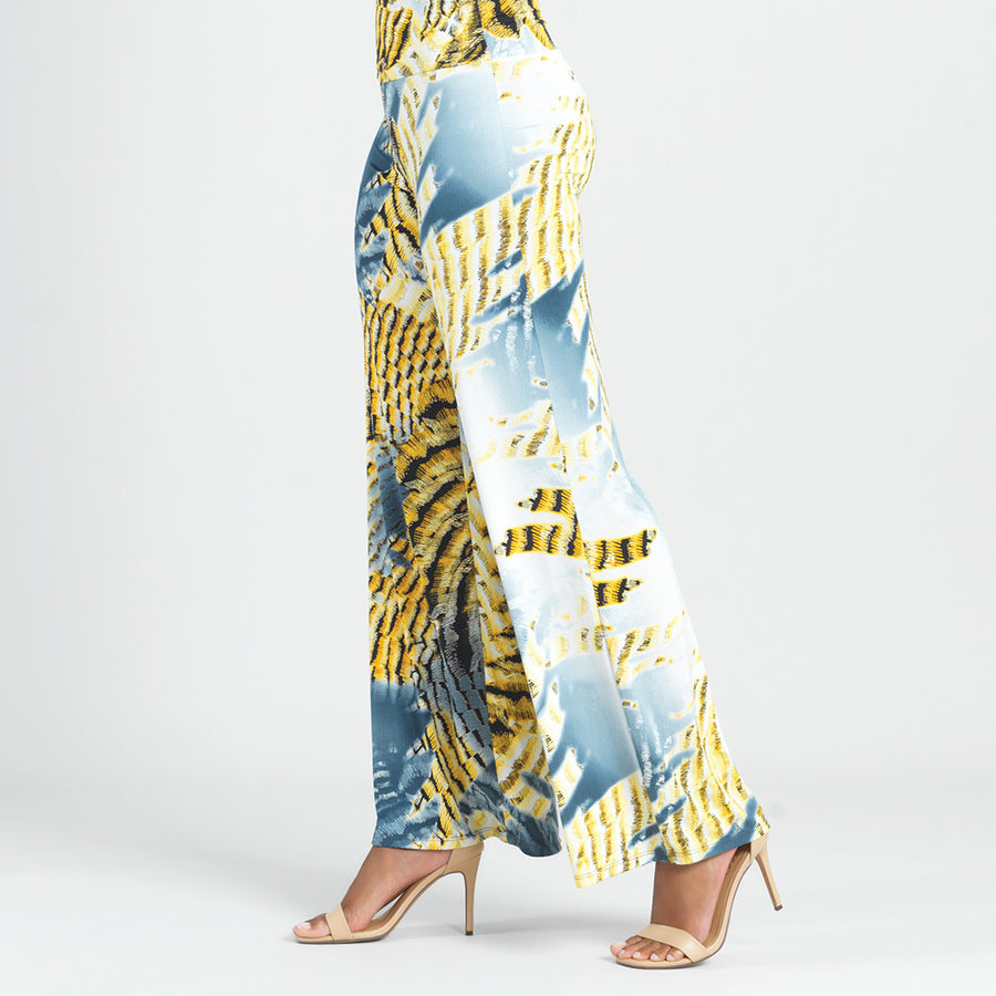 Butter Knit - Palazzo Pant - Palm Feather