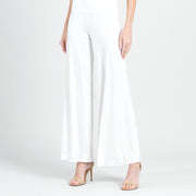 Crushed Silk Knit - Palazzo Pant - Ivory