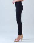 Ponte Knit - Slim Rider Pant - Black