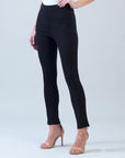 Ponte Knit - Slim Rider Pant - Black