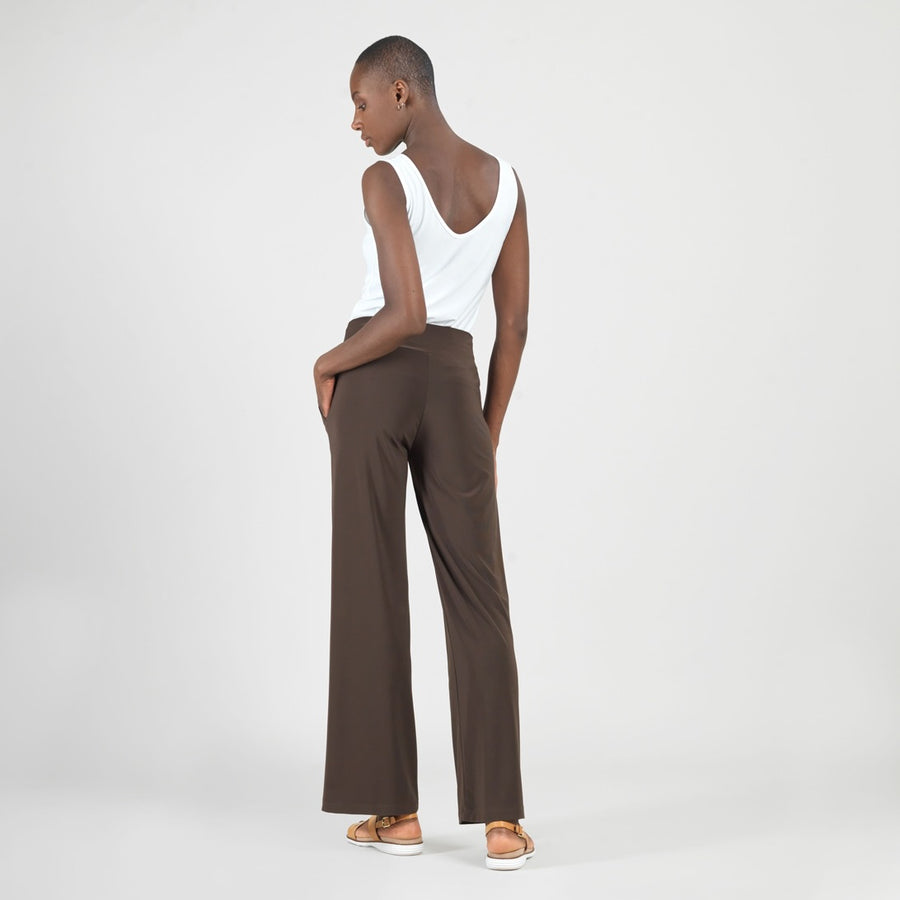 Wide Leg Pocket Pant - Brown