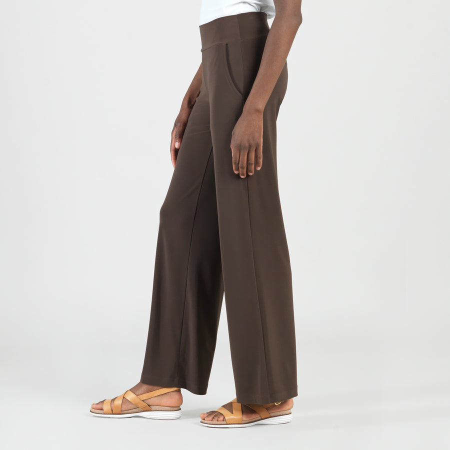 Wide Leg Pocket Pant - Brown