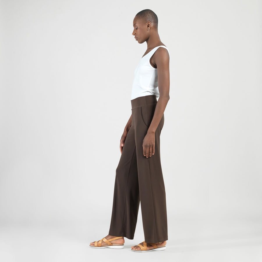 Wide Leg Pocket Pant - Brown
