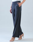 Signature Wide Leg Pocket Pant - Charcoal