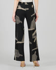 Wide Leg Pocket Pant - Linear Geo