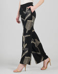 Wide Leg Pocket Pant - Linear Geo