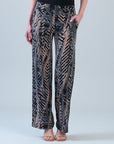 Signature Wide Leg Pocket Pant - Track Stripe