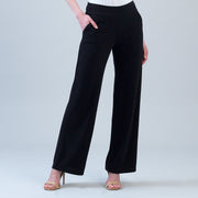 Lounge Knit - Wide Leg Pocket Pant - Black