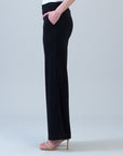 Lounge Knit - Wide Leg Pocket Pant - Black