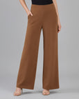 Lounge Knit - Wide Leg Pocket Pant - Camel