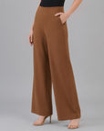 Lounge Knit - Wide Leg Pocket Pant - Camel