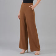 Lounge Knit - Wide Leg Pocket Pant - Camel