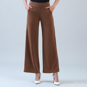 Lounge Knit - Wide Leg Pocket Pant - Camel