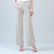 Lounge Knit - Wide Leg Pocket Pant - Natural